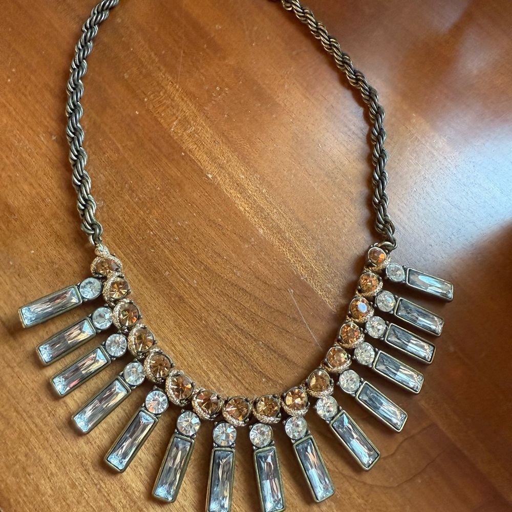Banana Republic Gold and Silver Gens Statement Necklace